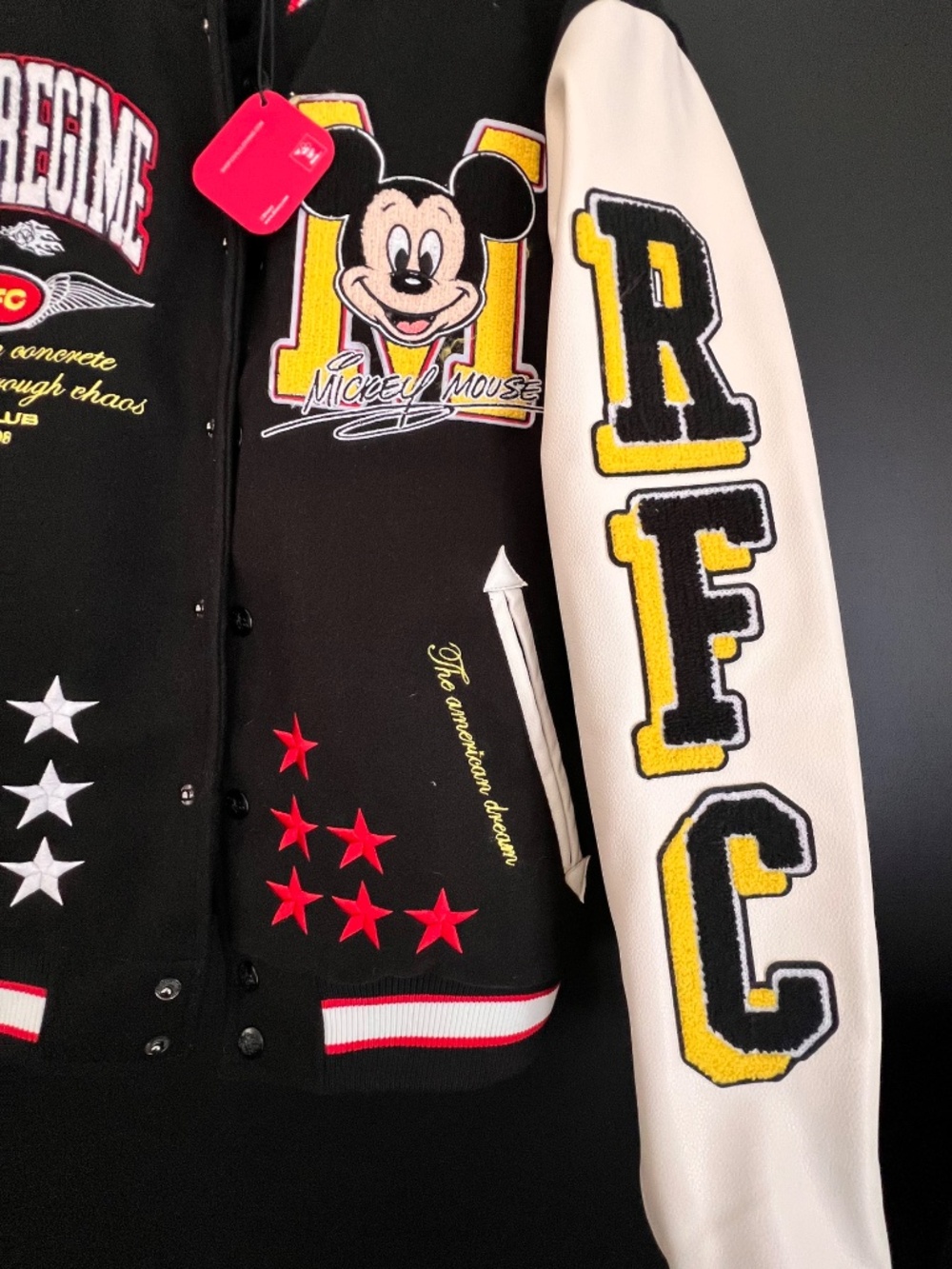 Civil Regime 2025 Mickey Mouse Varsity Jacket in Dark Navy - Picture 4 of 6